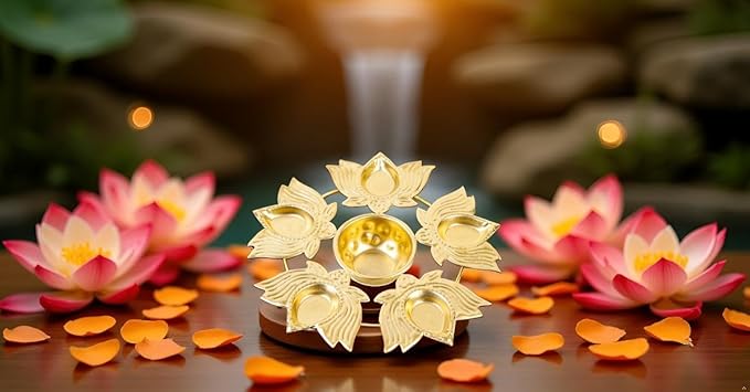 Lotus Shape Flower Decorative Urli Bowl Handcrafted Bowl for Floating Flowers for Home and Diwali Gift - Image 4