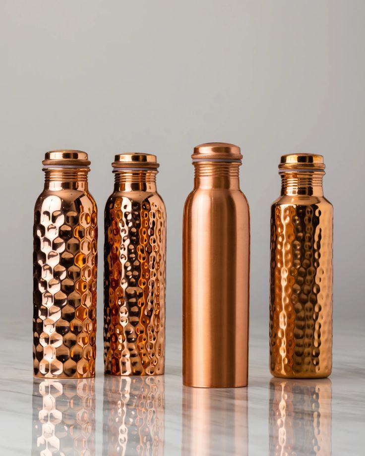 Pure Copper Water Bottle, Advanced Leak Protection, Durable & Rust Proof Bottle for Drinking, Perfect Stylish Office Carrying Bottles - 950 Ml - Image 3