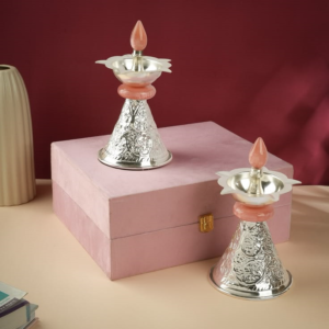 METAL GERMAN SILVER DIYA FOR FESTIVAL